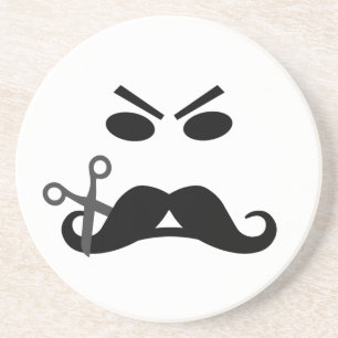 Angry Mustache aangepast onderzetter