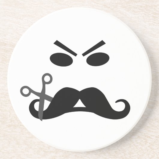 Angry Mustache aangepast onderzetter (Voorkant)