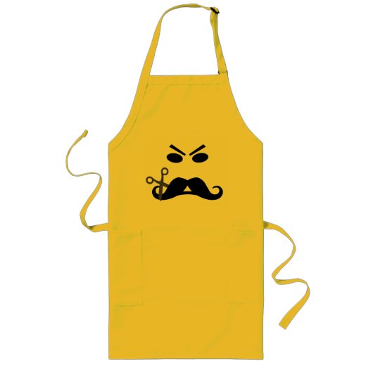 Angry Mustache aangepast platform - kies stijl Lang Schort (Voorkant)