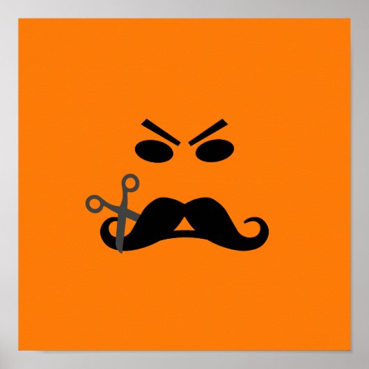 Angry Mustache aangepast poster (Voorkant)