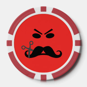 Angry Mustache aangepaste barber shop chips