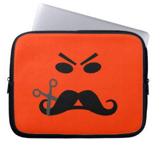 Angry Mustache, aangepaste laptophoes Laptop Sleeve