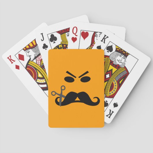 Angry Mustache aangepaste speelkaarten (Achterkant)