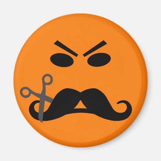Angry Mustache magnet (Voorkant)