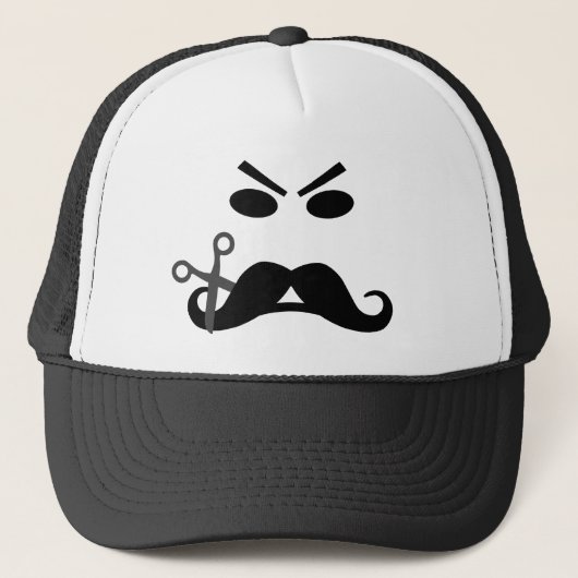 Angry Mustache pet - kies kleur (Voorkant)