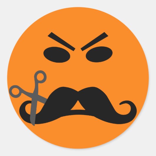 Angry Mustache stickers (Voorkant)