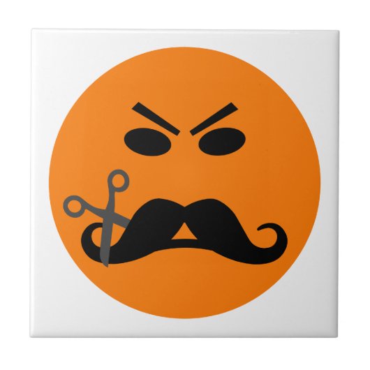 Angry Mustache tegel Tegeltje (Voorkant)