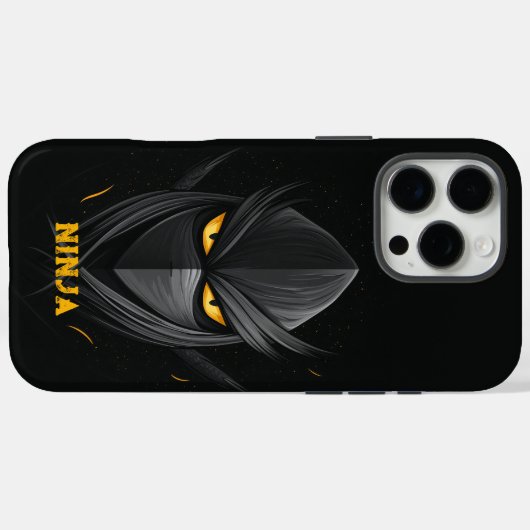 Angry Ninja Black Case-Mate iPhone Case (Achterkant (horizontaal))