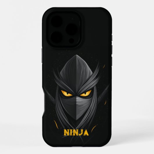 Angry Ninja Black iPhone Hoesje (Achterkant)