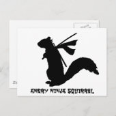 Angry Ninja Squirrel Collectie Briefkaart (Voorkant / Achterkant)