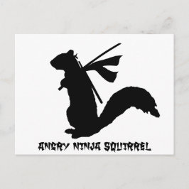 Angry Ninja Squirrel Collectie Briefkaart