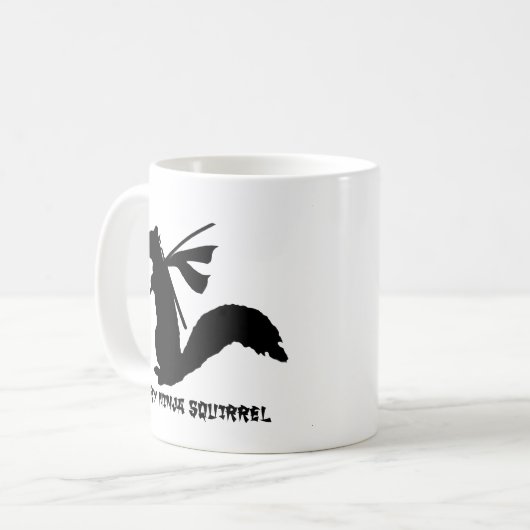 Angry Ninja Squirrel Collectie Koffiemok (Voorkant links)