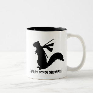 Angry Ninja Squirrel Collectie Tweekleurige Koffiemok