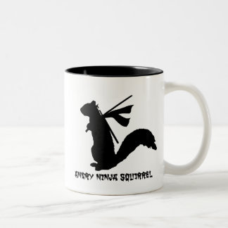 Angry Ninja Squirrel Collectie Tweekleurige Koffiemok