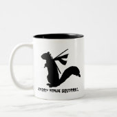 Angry Ninja Squirrel Collectie Tweekleurige Koffiemok (Links)