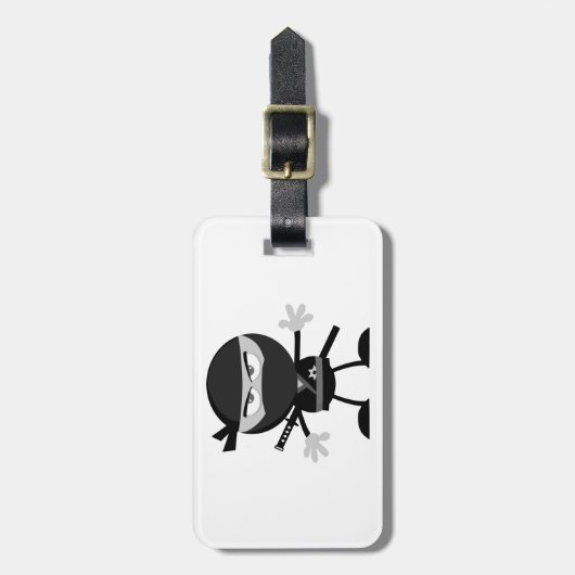 Angry Ninja Warrior Bagagelabels (Voorkant verticaal)