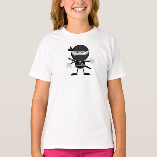 Angry Ninja Warrior Girls T-Shirt (Voorkant)