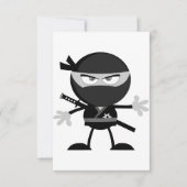 Angry Ninja Warrior Invitations Kaart (Voorkant)