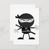 Angry Ninja Warrior Invitations Kaart (Voorkant / Achterkant)