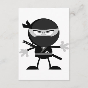Angry Ninja Warrior Invitations Kaart