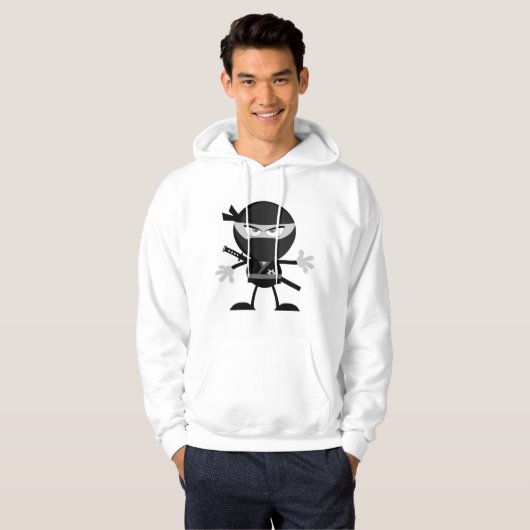 Angry Ninja Warrior Mannen Hoodie (Voorkant volledig)