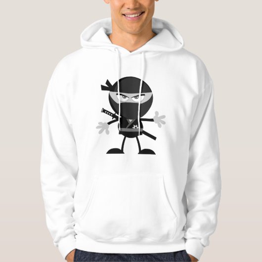 Angry Ninja Warrior Mannen Hoodie (Voorkant)