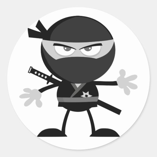 Angry Ninja Warrior Stickers (Voorkant)