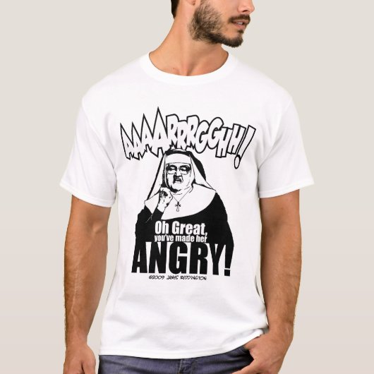 Angry Nun T-shirt (Voorkant)
