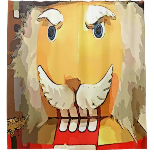 Angry Nutkraker Douchegordijn (Voorkant)