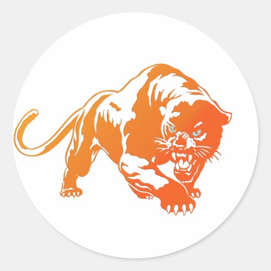 Angry Oranje Transparent Tiger Sticker (Voorkant)