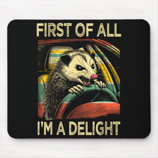 Angry Ossum Driving Funny Quote First Of All I'm A Muismat (Voorkant)