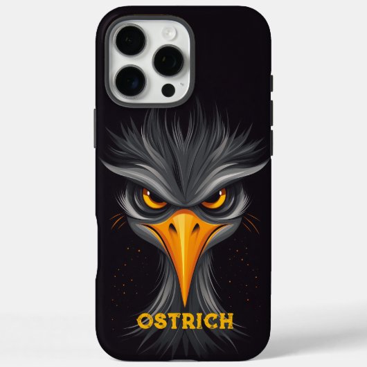 Angry Otrich Black Case-Mate iPhone Case (Achterkant)