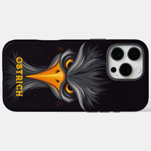Angry Otrich Black Case-Mate iPhone Case (Achterkant (horizontaal))