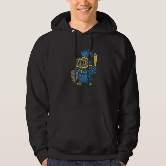 Angry Owl Knight - Medieval Renaissance Fair Festi Hoodie (Voorkant)