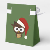 Angry Owl met Santa Hat Bedankdoosjes (Achterkant)