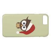 Angry Owl met Santa Hat Case-Mate iPhone Case (Achterkant (Horizontaal))
