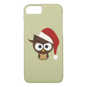 Angry Owl met Santa Hat Case-Mate iPhone Case
