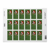 Angry Owl met Santa Hat Etiket (Full Sheet)
