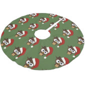 Angry Owl met Santa Hat Kerstboom Rok (Gekanteld)
