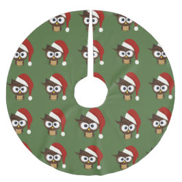 Angry Owl met Santa Hat Kerstboom Rok