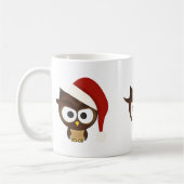 Angry Owl met Santa Hat Koffiemok (Links)