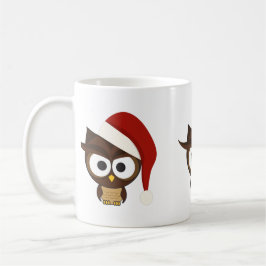 Angry Owl met Santa Hat Koffiemok