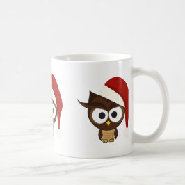 Angry Owl met Santa Hat Koffiemok
