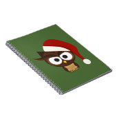 Angry Owl met Santa Hat Notitieboek (Rechterzijde)