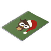 Angry Owl met Santa Hat Notitieboek (Linkerzijde)