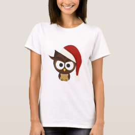 Angry Owl met Santa Hat T-shirt