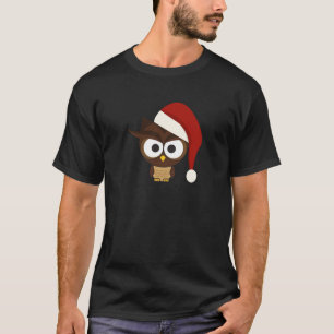 Angry Owl met Santa Hat T-shirt