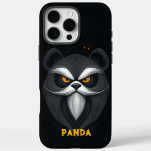 Angry Panda Black iPhone 16 Pro Max Hoesje