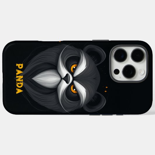 Angry Panda Black Case-Mate iPhone Case (Achterkant (horizontaal))
