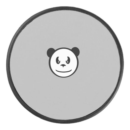 Angry Panda Hockey Puck (Voorkant)